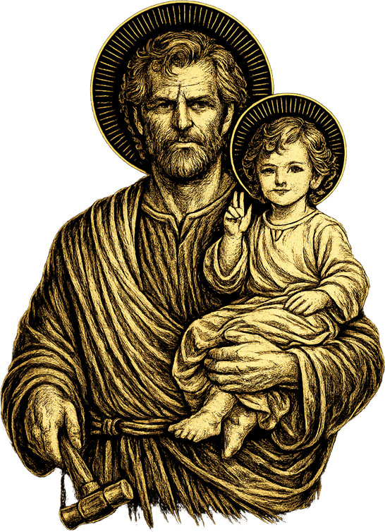St. Joseph holding the Christ Child